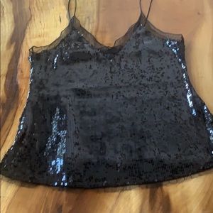 Women’s super cute black free people sequin tank
